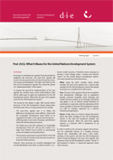 Post-2015 Meaning UN Development System Cover